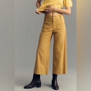 The Colette Cropped Wide-Leg Pants by Maeve Size 27